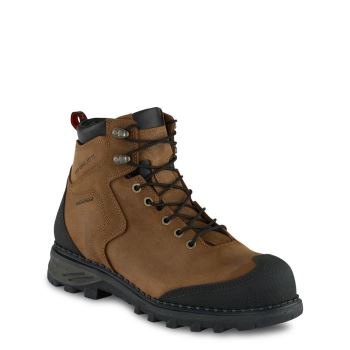 Red Wing Burnside 6-inch Waterproof Safety Toe Veiligheidsschoenen Heren Bruin/Zwart - 2410